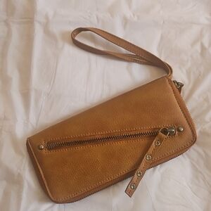 Free People Vegan Leather Wristlet Wallet